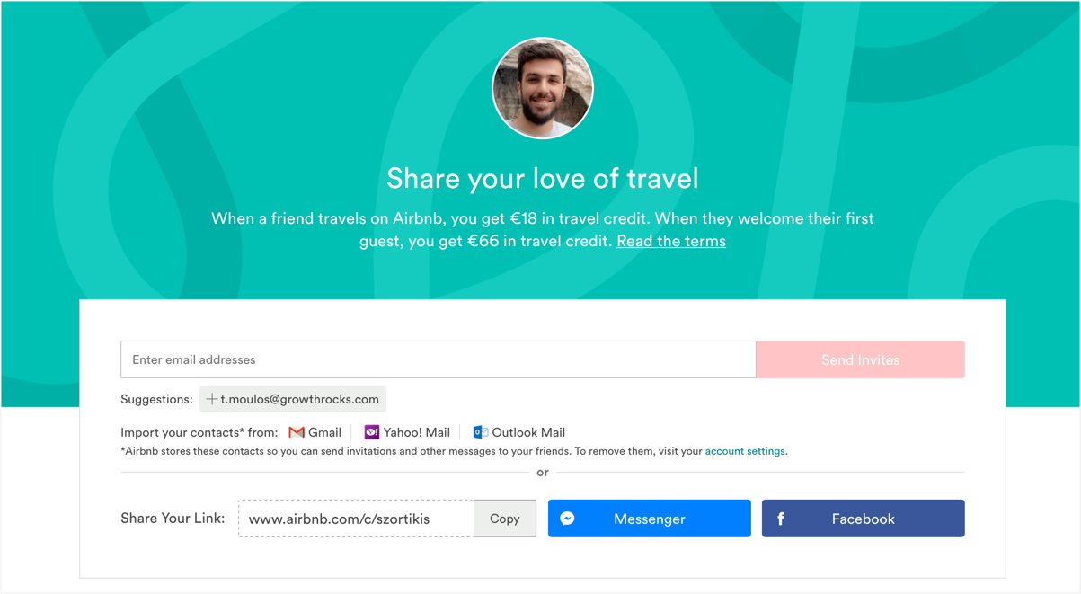 What are some examples of great UX for "Invite Friends"?