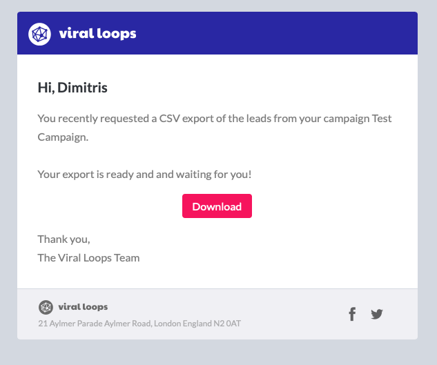 Viral Loops product update nov.2018