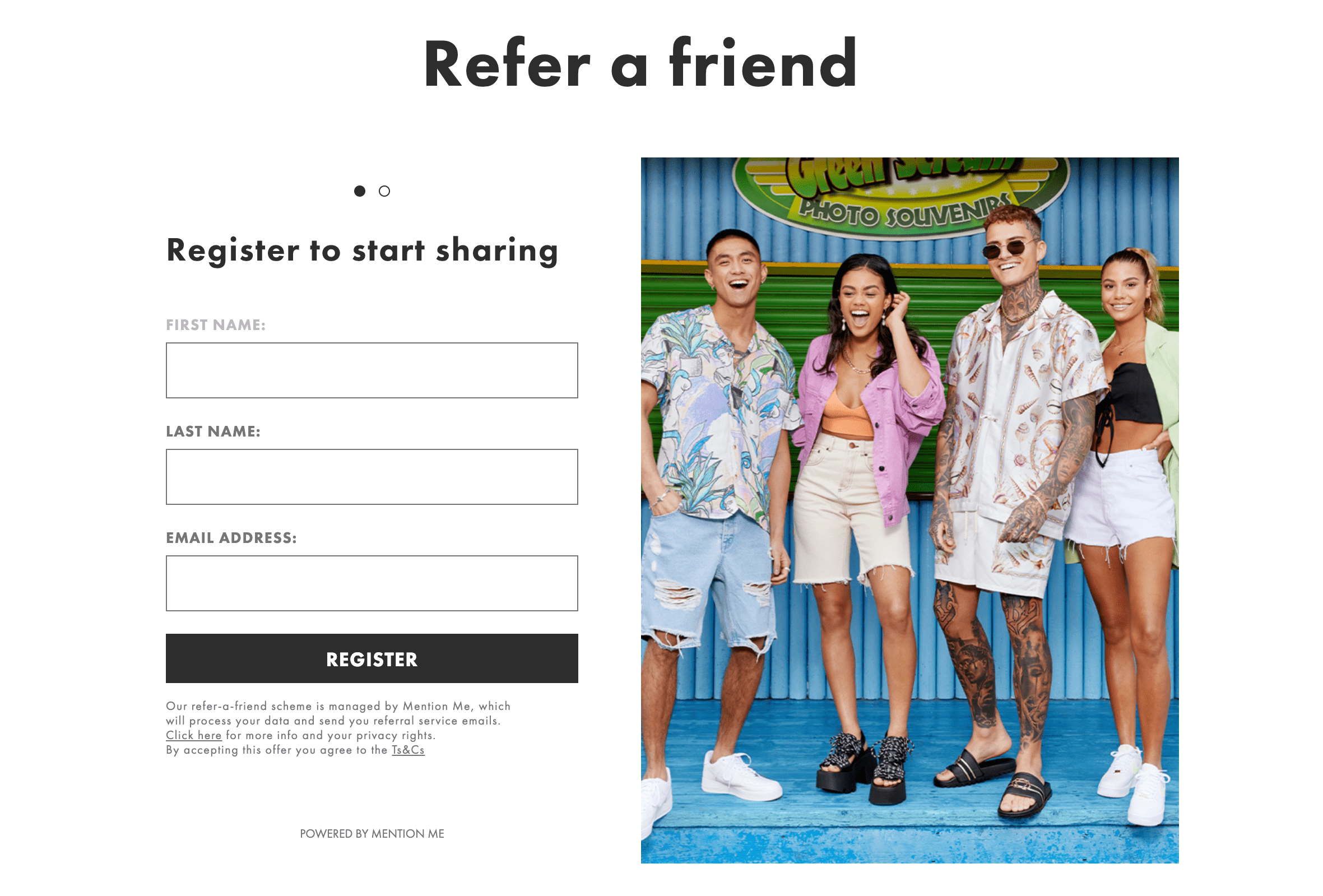 ASOS Referral Program Registration