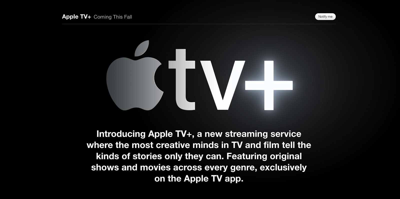 apple tv coming soon page