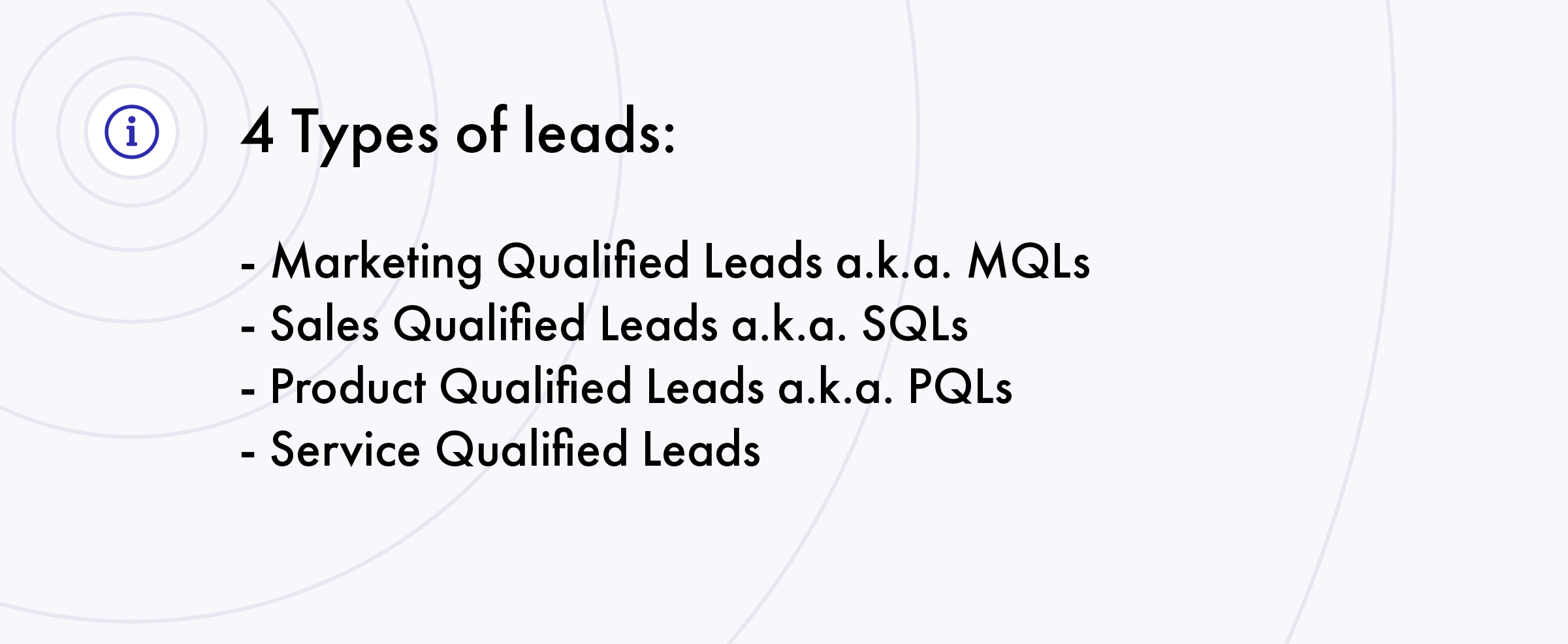 4 types of leads