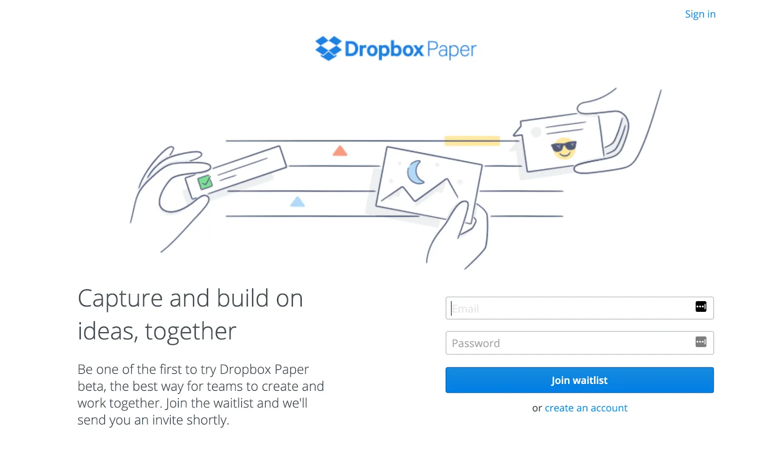 dropbox paper coming soon page