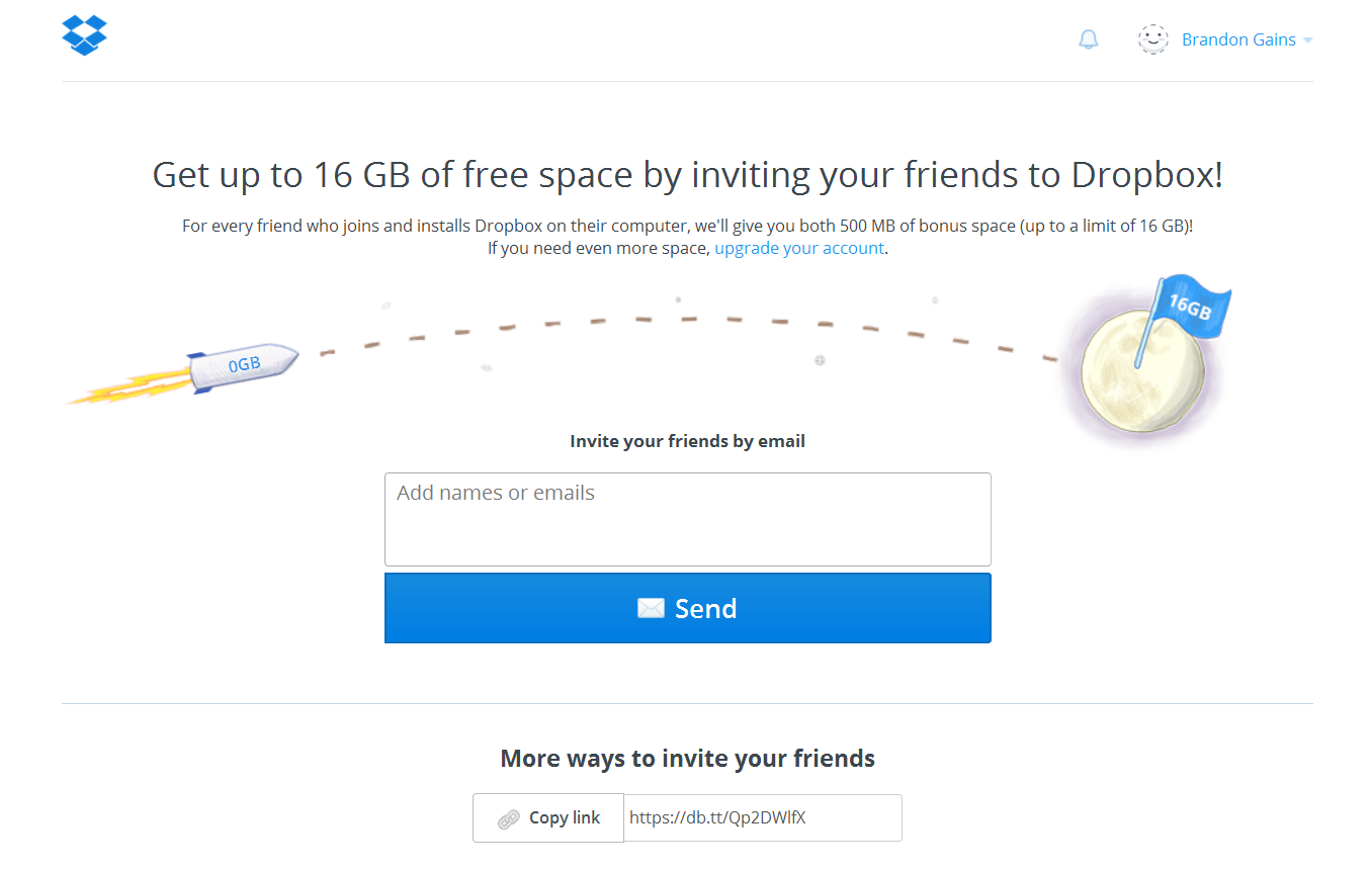 dropbox Referral Viral Loops