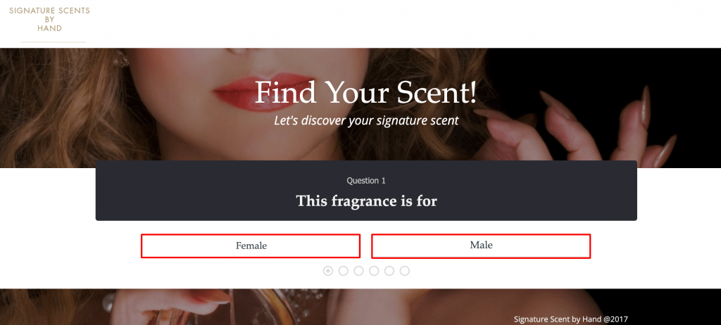 Scent Quiz Question 1-min interactive marketing example