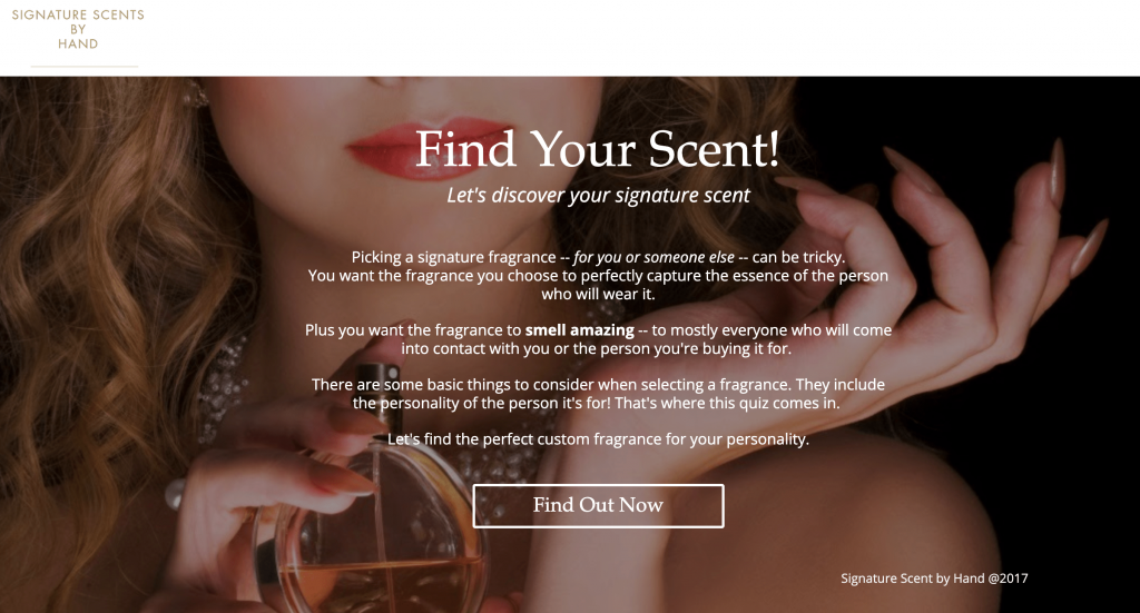 Scents Quiz-min interactive marketing example