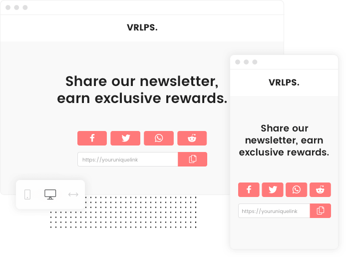 The Newsletter Referral sharing widget