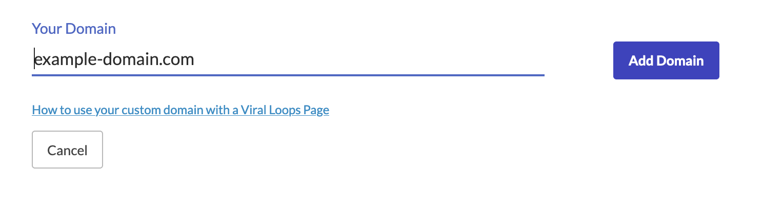 Viral Loops custom domain setup