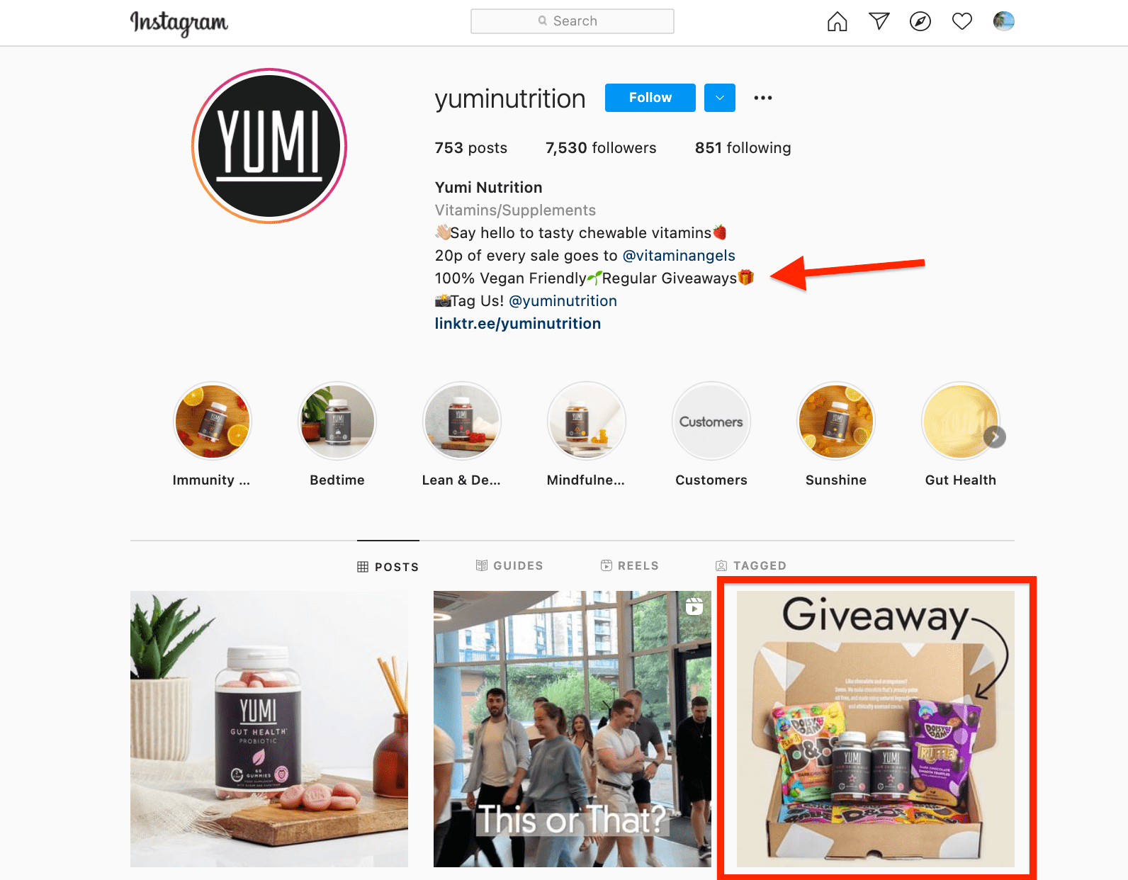 Yumi Nutrition Instagram